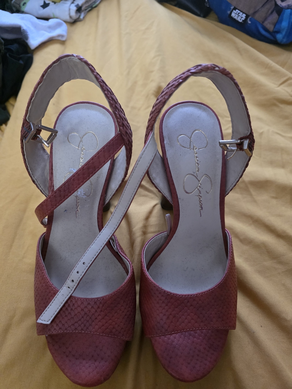 Jessica Simpson Red Strappy Women's Heeled Sandals